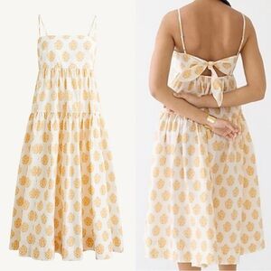 J Crew 2022 Tall Medallion Block Print Floral Sleeveless Dress